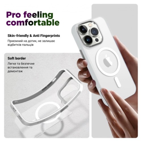 Чехол для мобильного телефона Armorstandart Unit MagSafe Apple iPhone 14 Matte Clear Silver (ARM70462)