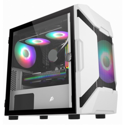 Корпус для ПК 1stPlayer D3-A-F2P-W-F2-W-WH