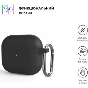 Чохол для навушників Armorstandart Hang Case для Apple AirPods 3 Black (ARM60308)