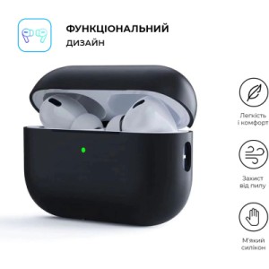 Чехол для наушников Armorstandart Silicone Case для Apple Airpods Pro 2 Black (ARM64546)