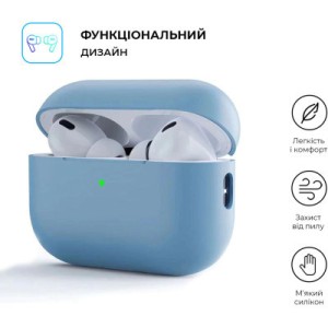 Чехол для наушников Armorstandart Silicone Case для Apple Airpods Pro 2 Light Blue (ARM64535)