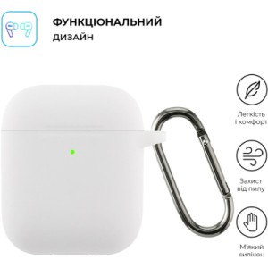 Чохол для навушників Armorstandart Ultrathin Silicone Case With Hook для Apple AirPods 2 White (ARM59695)