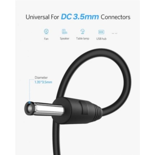 Кабель питания USB 2.0 AM to DC 3.5 х 1.35 mm 1.0m USB 5V to DC 5V Dynamode (DM-USB-DC-3.5x1.35mm)