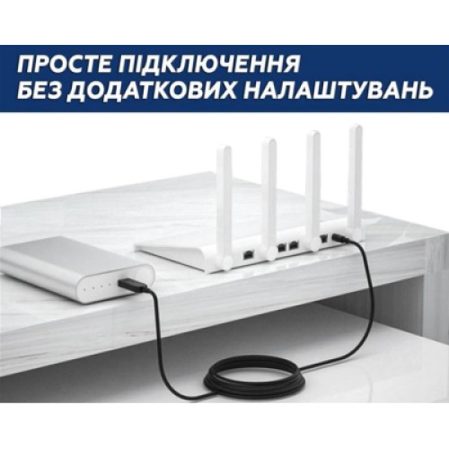 Кабель питания USB 2.0 AM to DC 5.5 х 2.1 mm 1.0m 5V to DC 5V Dynamode (DM-USB-DC-5.5x2.1mm)