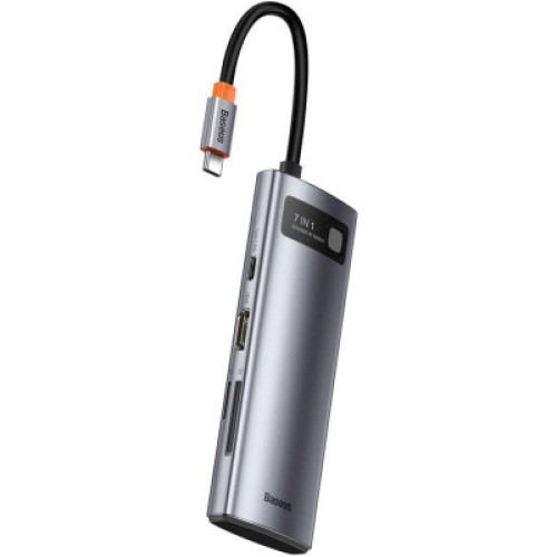 Порт-репликатор Baseus 7-in-1 Metal Gleam Series Type-C to HDMI+USB+SD/TF Docking Station (WKWG020113) Порт-репликатор Baseus 7-in-1 Metal Gleam Series Type-C to HDMI+USB+SD/TF Docking Station (WKWG020113)