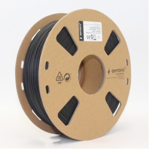 Пластик для 3D-принтера Gembird TPE, 1.75 мм, Black, 1kg (3DP-TPE1.75-01-BK)