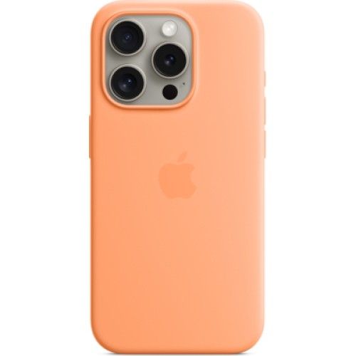 Чехол для мобильного телефона Apple iPhone 15 Pro Silicone Case with MagSafe Orange Sorbet (MT1H3ZM/A)
