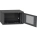 Шкаф настенный Ipcom 6U, 600*450, перфорированные дверцы, RAL9005 (СН-6U-060х045-ДП-9005)