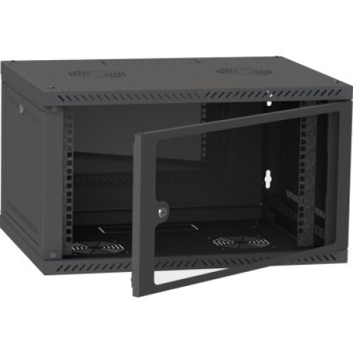 Шкаф настенный Ipcom 6U, 600*600, RAL9005 (СН-6U-060х060-ДС-9005)