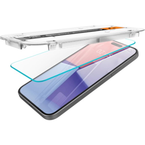Стекло защитное Spigen Apple iPhone 15 Plus EZ FIT tR (2 Pack) (AGL06883)