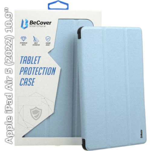Чехол для планшета BeCover Tri Fold Hard Apple iPad Air 5 (2022) 10.9" Light Blue (709663)