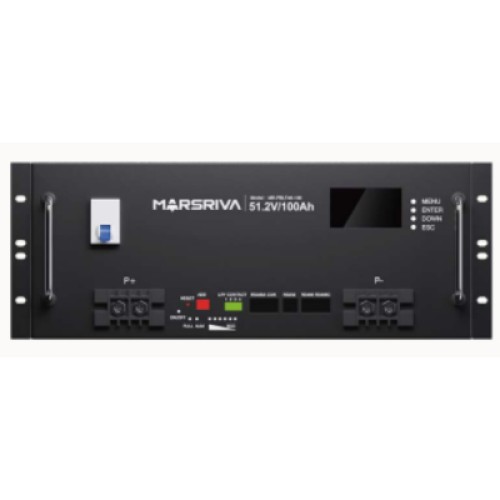 Батарея LiFePo4 Marsriva 48V 100Ah, 19" LCD 16S (MR-PBLF48-100)