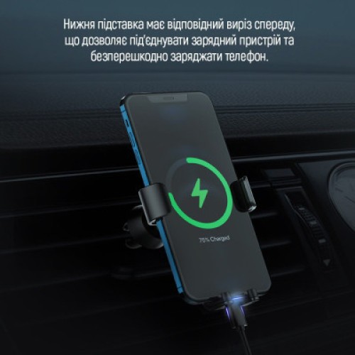 Универсальный автодержатель ColorWay Metallic Gravity Holder 3 Black (CW-CHG14-BK)