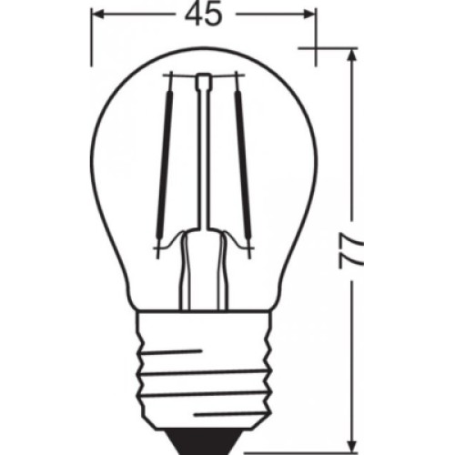 Лампочка Osram LED CL P40 4W/840 230V FIL E27 (4058075435148)