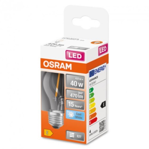Лампочка Osram LED CL P40 4W/840 230V FIL E27 (4058075435148)