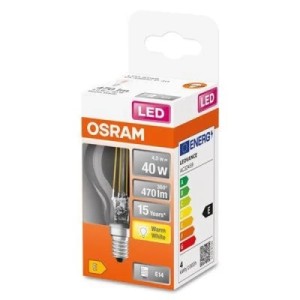 Лампочка Osram LED CLP40 4W/827 230V FIL E14 (4058075436527)
