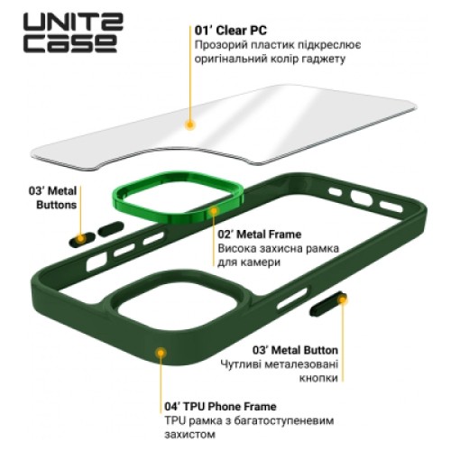 Чехол для мобильного телефона Armorstandart UNIT2 Apple iPhone 14 Pro Green (ARM69947)