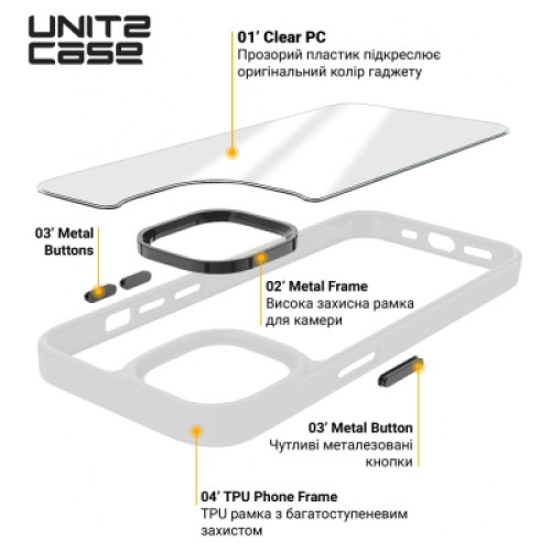 Чехол для мобильного телефона Armorstandart UNIT2 Apple iPhone 14 Pro White (ARM69945)