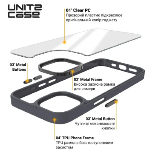 Чехол для мобильного телефона Armorstandart UNIT2 Apple iPhone 15 Pro Max Black (ARM69986)