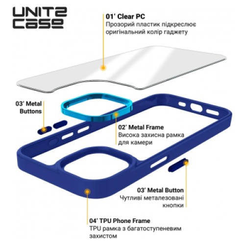 Чехол для мобильного телефона Armorstandart UNIT2 Apple iPhone 15 Pro Max Blue (ARM69988)