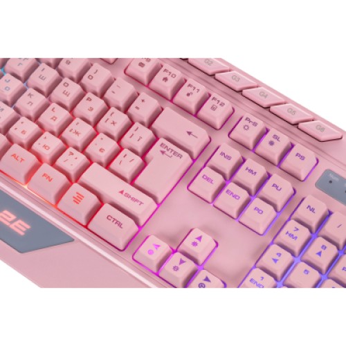 Клавиатура 2E Gaming KG315 RGB USB UA Pink (2E-KG315UPK)