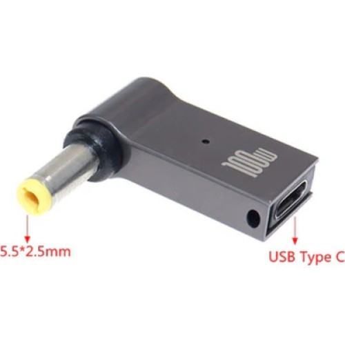 Переходник USB-C to DC 5.5x2.5mm 100W ХОКО (XK-DC-C-5.5-2.5)