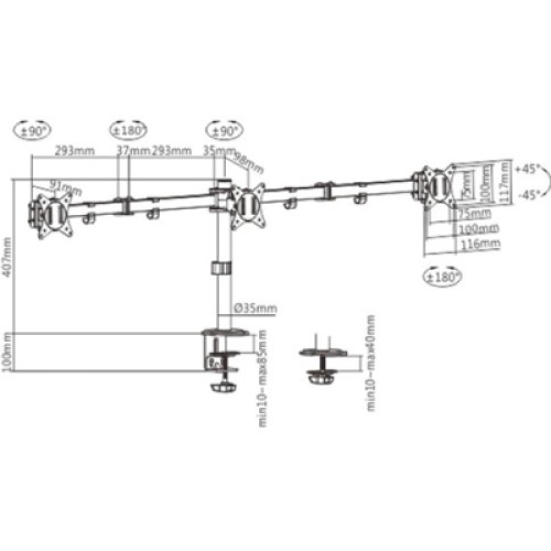 Кронштейн Gembird MA-D3-01