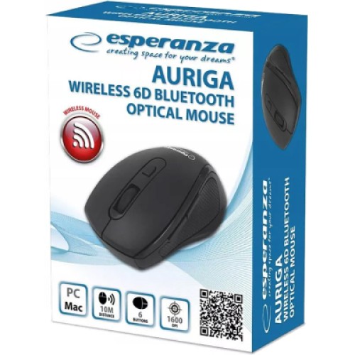 Мышка Esperanza Auriga 6D Bluetooth Black (EM128K)