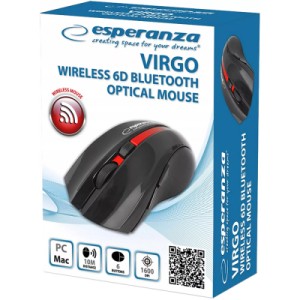Мышка Esperanza Virgo 6D Bluetooth Red (EM129R)