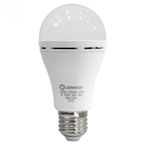 Лампочка LEDVANCE акумуляторна A60 8W 806Lm 2700К E27 (4099854102417)