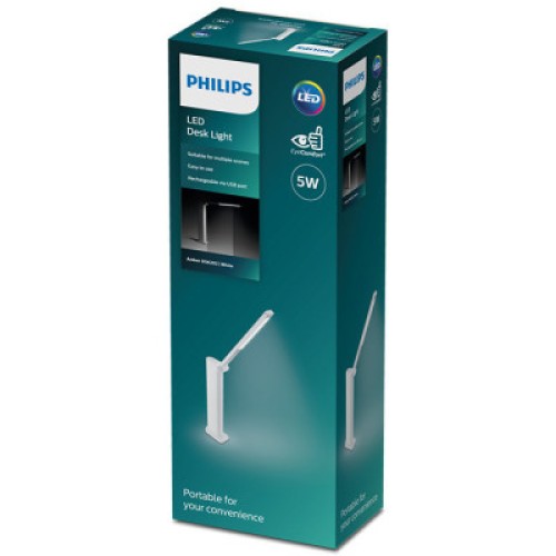 Настольная лампа Philips LED Amber 5W, 4000K, 1800mAh (Lithium battery), білий (929003194507)