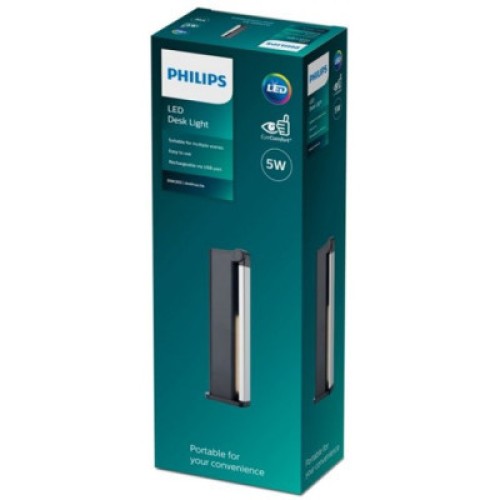 Настольная лампа Philips LED Amber 3W, 4000K, 1800mAh (Lithium battery), сірий (929003194607)