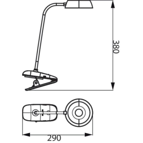 Настольная лампа Philips LED Reading Desk lamp Donutclip 3W, 4000K, 1200mAh (Lithium battery), рожевий (929003179627)