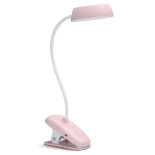 Настольная лампа Philips LED Reading Desk lamp Donutclip 3W, 4000K, 1200mAh (Lithium battery), рожевий (929003179627)