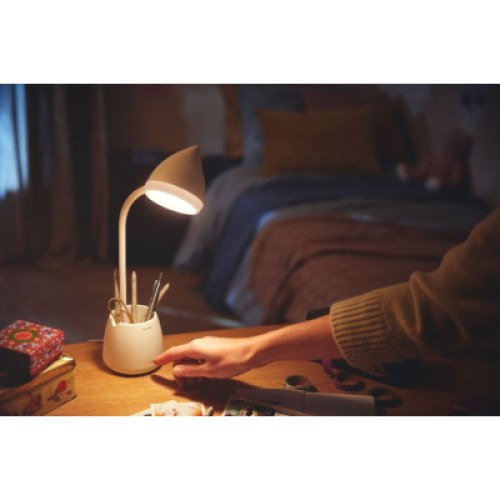 Настольная лампа Philips LED Reading Desk lamp Hat 4.5W, 3000/4000/5700K, 1800mAh (Lithium battery), білий (929003241007)