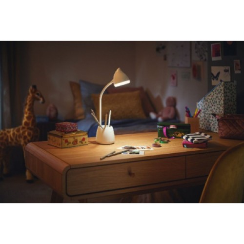 Настольная лампа Philips LED Reading Desk lamp Hat 4.5W, 3000/4000/5700K, 1800mAh (Lithium battery), білий (929003241007)