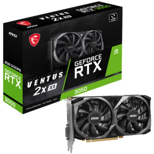 Видеокарта MSI GeForce RTX3050 8Gb VENTUS 2X XS (RTX 3050 VENTUS 2X XS 8G)