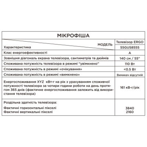 Телевизор Ergo 55GUS8555