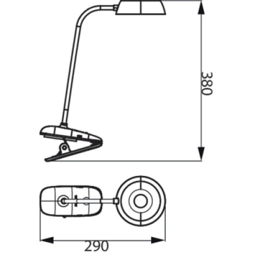 Настольная лампа Philips LED Reading Desk lamp Donutclip 3W, 4000K, 1200mAh (Lithium battery), білий (929003179727)