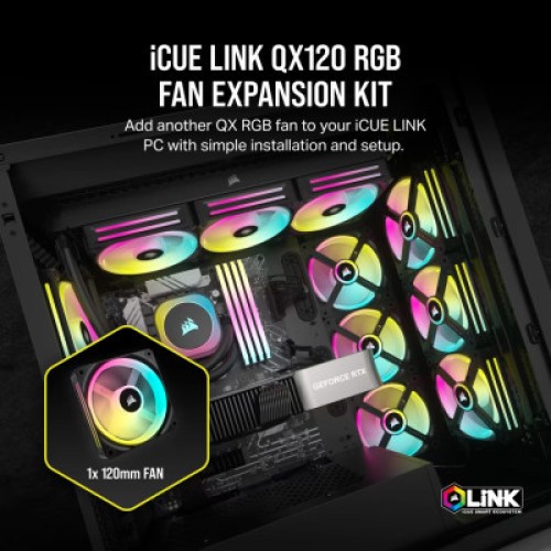 Кулер для корпуса Corsair iCUE Link QX120 RGB PWM (CO-9051001-WW)