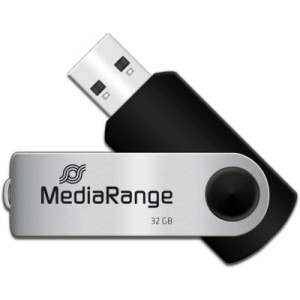 USB флеш накопичувач Mediarange 32GB Black/Silver USB 2.0 (MR911)
