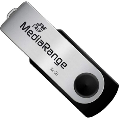 USB флеш накопитель Mediarange 32GB Black/Silver USB 2.0 (MR911)