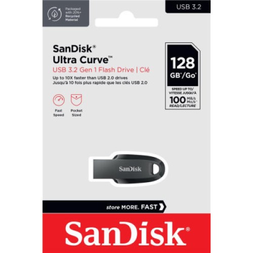 USB флеш накопитель SanDisk 64GB Ultra Curve Black USB 3.2 (SDCZ550-064G-G46)