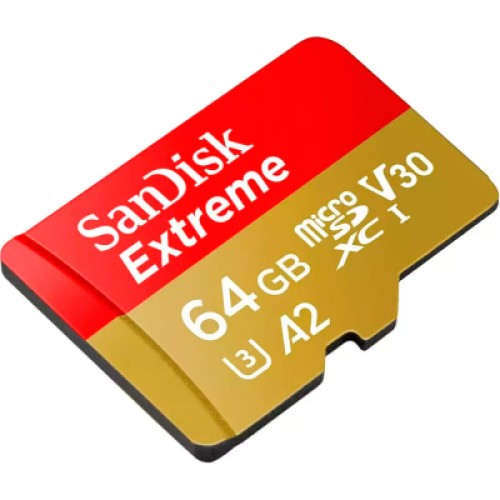 Карта памяти SanDisk 64GB microSD class 10 UHS-I Extreme For Action Cams and Dro (SDSQXAH-064G-GN6AA)