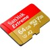 Карта памяти SanDisk 64GB microSD class 10 UHS-I Extreme For Action Cams and Dro (SDSQXAH-064G-GN6AA)