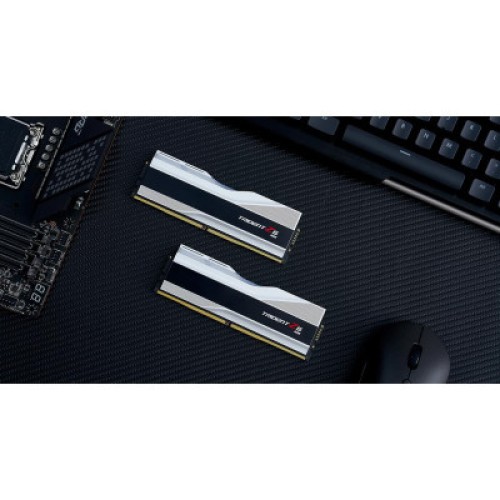 Модуль памяти для компьютера DDR5 32GB (2x16GB) 7800 MHz Trident Z5 RGB Silver G.Skill (F5-7800J3646H16GX2-TZ5RS)