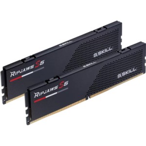 Модуль памяти для компьютера DDR5 48GB (2x24GB) 5600 MHz Ripjaws S5 Black G.Skill (F5-5600J4040D24GX2-RS5K)