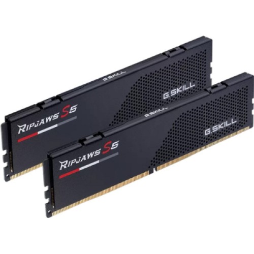 Модуль памяти для компьютера DDR5 48GB (2x24GB) 5600 MHz Ripjaws S5 Black G.Skill (F5-5600J4040D24GX2-RS5K)