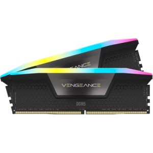 Модуль памяти для компьютера DDR5 32GB (2x16GB) 6000 MHz Vengeance RGB Black Corsair (CMH32GX5M2D6000C36)