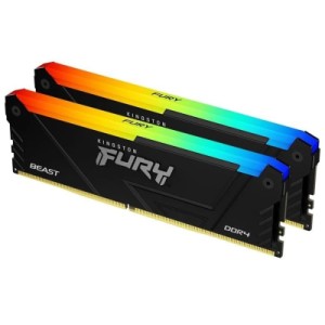 Модуль памяти для компьютера DDR4 16GB (2x8GB) 3200 MHz Beast RGB Kingston Fury (ex.HyperX) (KF432C16BB2AK2/16)